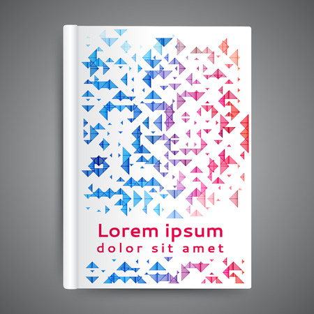 Abstract modern template book cover with geometric elementsのイラスト素材