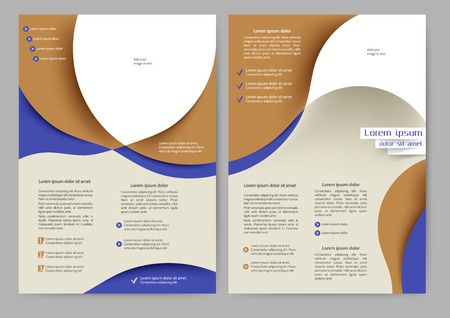 Abstract color brochure template with abstract lines and waves for your businessのイラスト素材