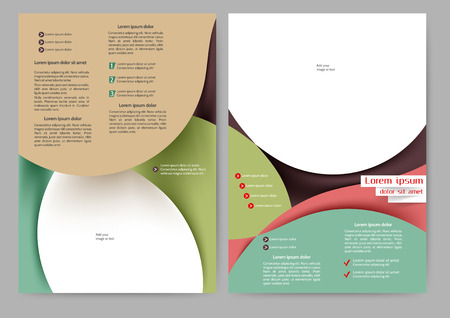 Abstract color brochure template with abstract lines and waves for your businessのイラスト素材