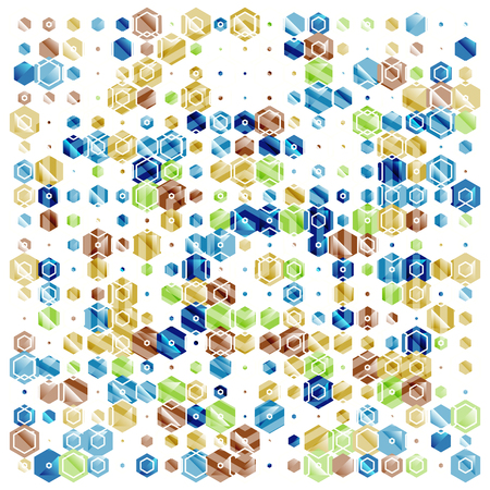 Abstract geometric background. Color geometric shape can be used to design, website layout,  covers, textiles and packagingのイラスト素材