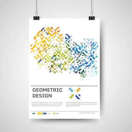 Abstract colorful poster design template with geometric elementsのイラスト素材
