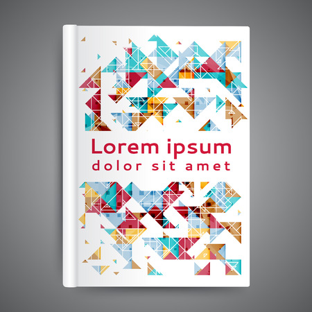 Abstract modern template book cover with geometric elementsのイラスト素材