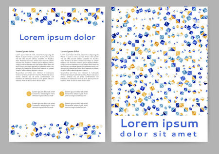 Abstract color brochure template with geometric elements for your businessのイラスト素材