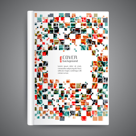 Color book design template. Annual report design. Cover design with geometric elementsのイラスト素材