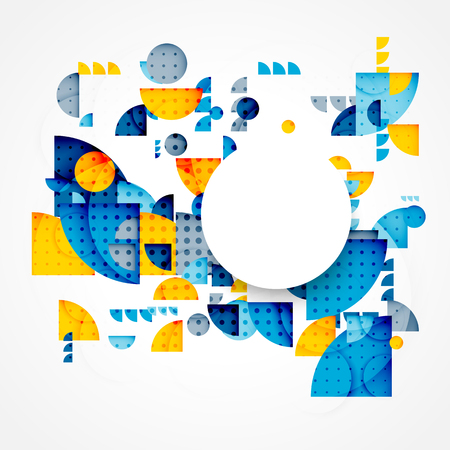 Abstract geometric background. Color geometric shape can be used to design.のイラスト素材