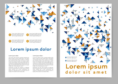 Abstract color brochure template with geometric elementsのイラスト素材