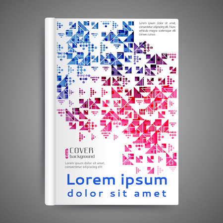 Abstract template book cover with geometric elementsのイラスト素材