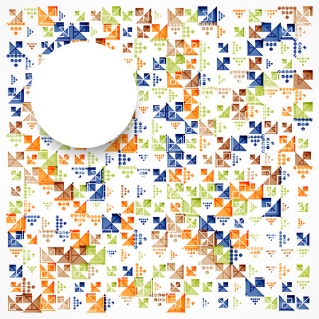 Abstract color background with decorative geometric elementsのイラスト素材