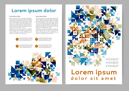 Abstract color brochure template with geometric elementsのイラスト素材