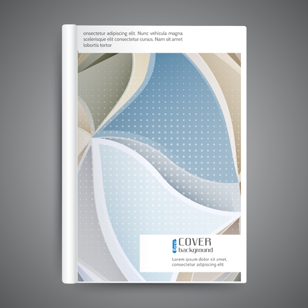 Color template book cover with abstract lines and wavesのイラスト素材