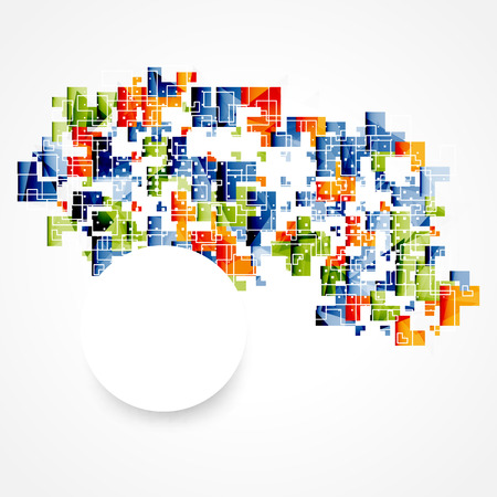 Abstract color background with decorative geometric elementsのイラスト素材
