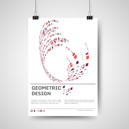 Abstract colorful poster design template with geometric elementsのイラスト素材