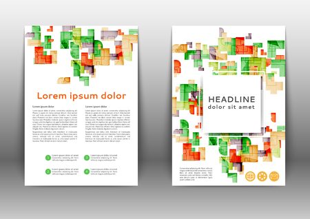 Abstract colored brochure template with geometric elements のイラスト素材