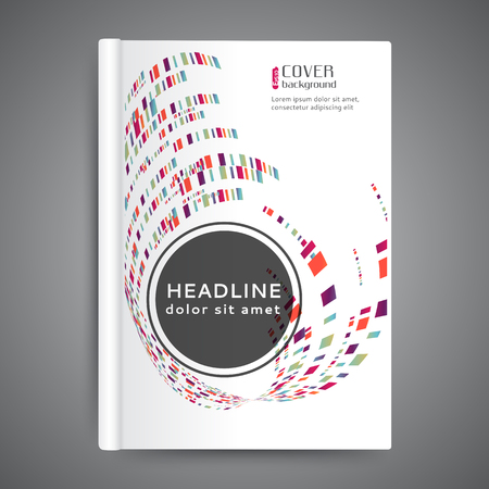 Abstract modern template book cover with geometric elementsのイラスト素材