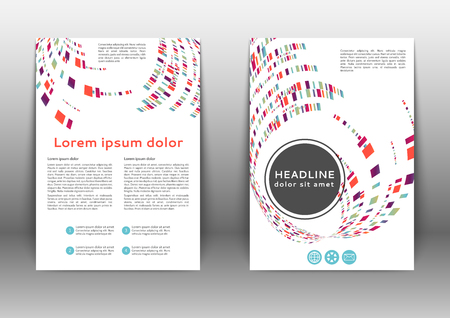 Abstract colored brochure template with geometric elements のイラスト素材