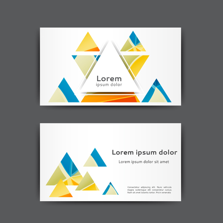 Abstract business card template with geometric elementsのイラスト素材