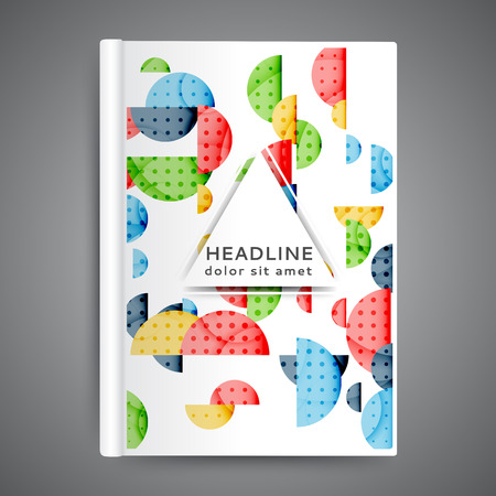 Abstract modern template book cover with geometric elementsのイラスト素材