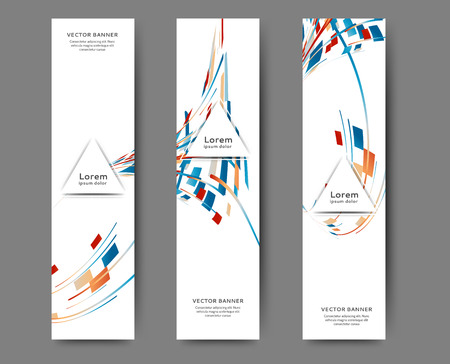 Set of web banner templates for your site or blog with geometric elementsのイラスト素材