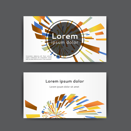 Abstract business card template with geometric elementsのイラスト素材
