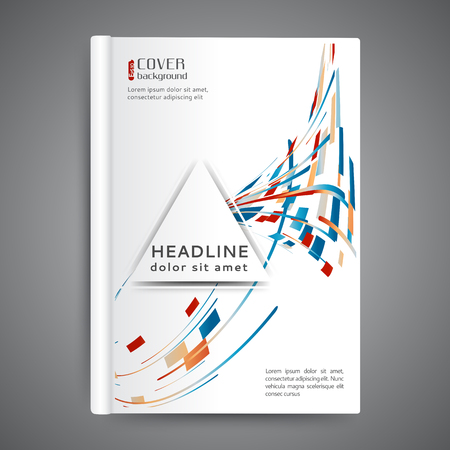 Abstract modern template book cover with geometric elementsのイラスト素材