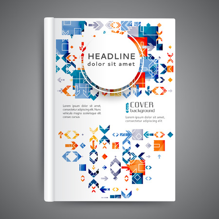 Abstract modern template book cover with geometric elementsのイラスト素材