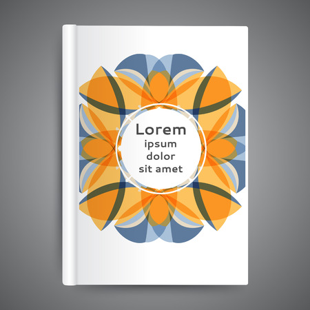 Color book design with abstract floral backgroundのイラスト素材