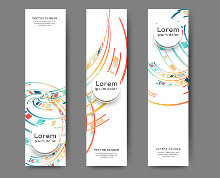Set of web banner templates for your site or blog with geometric elementsのイラスト素材