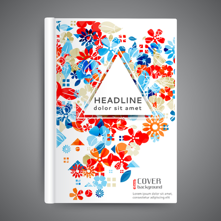 Template book cover with abstract floral backgroundのイラスト素材