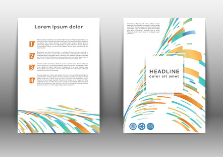 Abstract color brochure design template with geometric elementsのイラスト素材