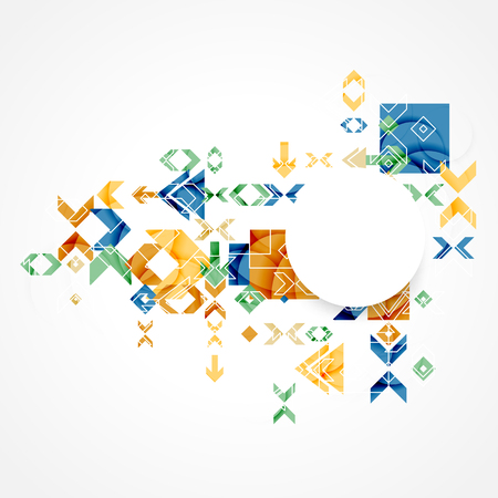 Abstract color background with decorative geometric elementsのイラスト素材