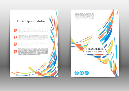 Abstract color brochure design template with geometric elementsのイラスト素材