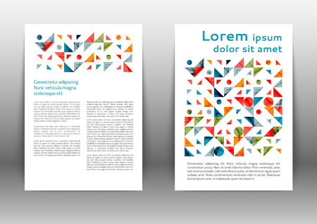 Abstract color brochure design template with geometric elementsのイラスト素材
