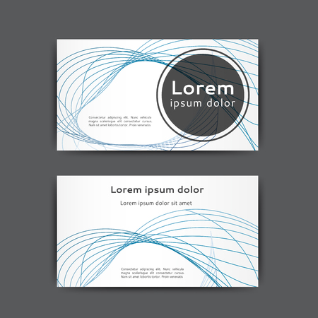 Color business card template with geometric elementsのイラスト素材