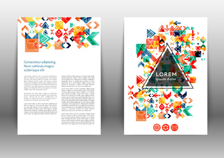 Abstract color brochure design template with geometric elementsのイラスト素材