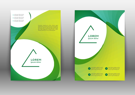 Color brochure design template with abstract lines and wavesのイラスト素材