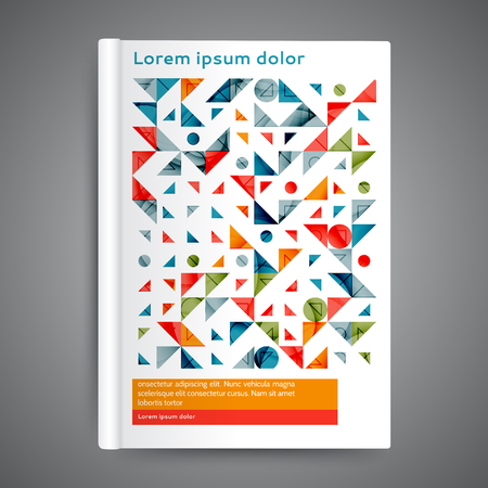 Color book design template. Annual report design with geometric elementsのイラスト素材