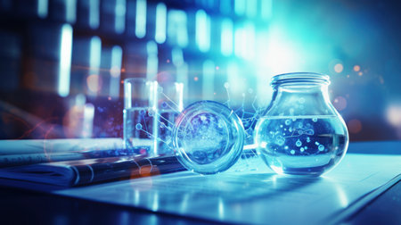 Futuristic abstract technology background, medicine big data computerの素材