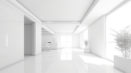 Abstract white clean, vibrant architectural backgroundの素材