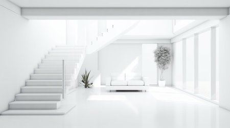 Abstract white, clean, vibrant architectural backgroundの素材
