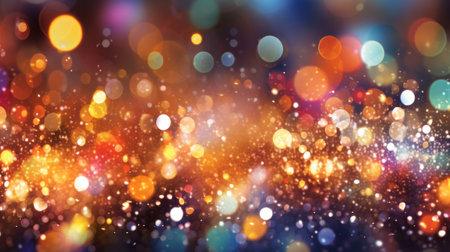 Holiday background with bokeh and sparkleの素材