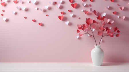 Minimal background for Valentine's Day, happy women's dayの素材