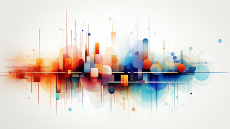Using data in business, abstract compositions, business diagram template on white backgroundの素材