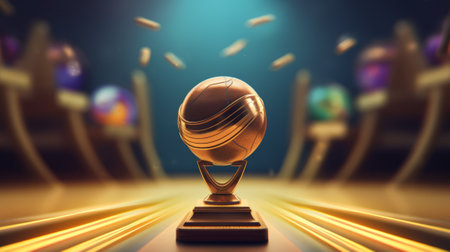 Small trophy on a soft backgroundの素材