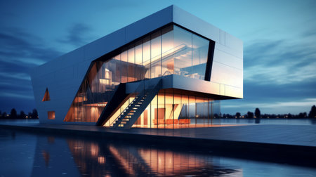 Abstract modern architecture backgroundの素材