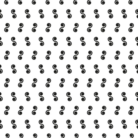 Seamless Pattern with Spiral Curls. Vector Repeating Texture.のイラスト素材