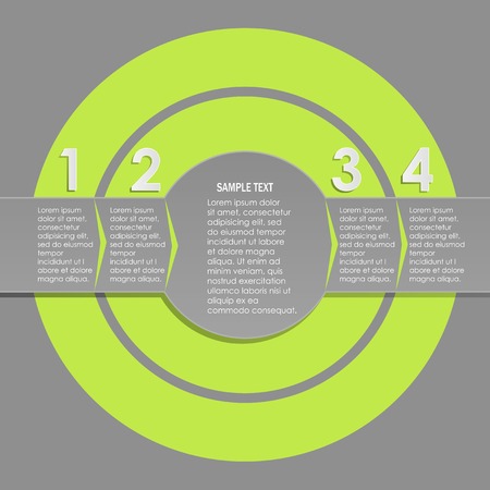 Vector circle infographic. Template for diagram, graph, presentation and chart. Business concept with 4 options, parts, steps or processes. Abstract background.のイラスト素材