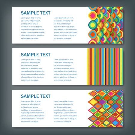 Set of Banner Templates. Geometric Shapes Abstract Backgrounds.のイラスト素材