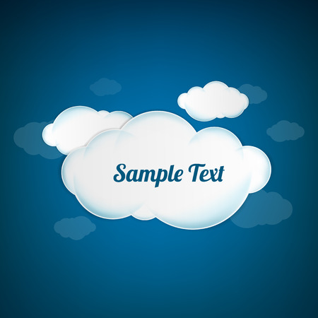 Vector abstract background composed of clouds over blue.のイラスト素材