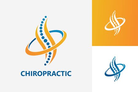 Chiropractic Logo Template Design Vector, Emblem, Design Concept, Creative Symbol, Iconのイラスト素材