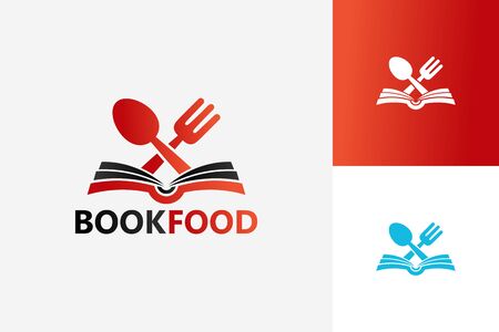 Book Food Logo Template Design Vector, Emblem, Design Concept, Creative Symbol, Iconのイラスト素材